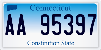 CT license plate AA95397