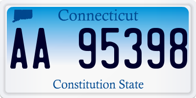 CT license plate AA95398