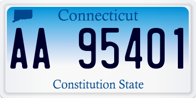 CT license plate AA95401