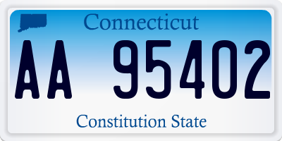 CT license plate AA95402