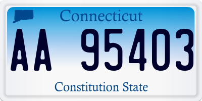 CT license plate AA95403