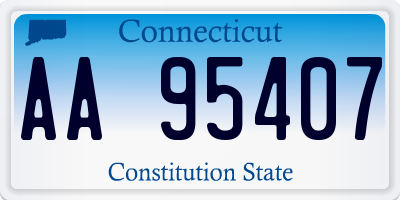 CT license plate AA95407