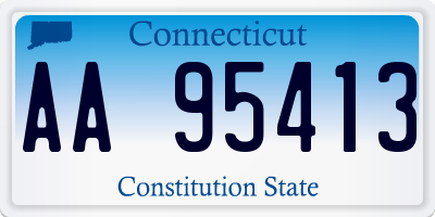 CT license plate AA95413