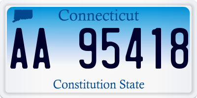 CT license plate AA95418