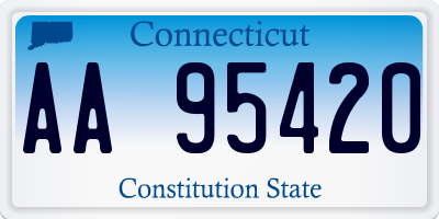 CT license plate AA95420