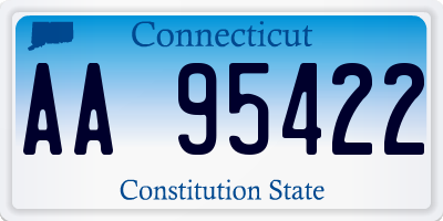 CT license plate AA95422