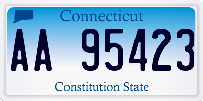 CT license plate AA95423