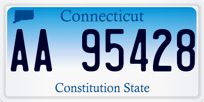 CT license plate AA95428
