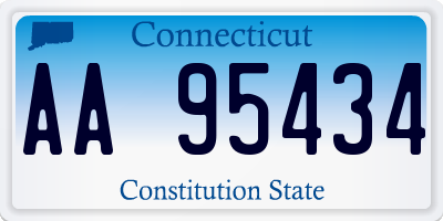 CT license plate AA95434