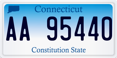 CT license plate AA95440
