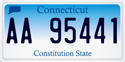 CT license plate AA95441