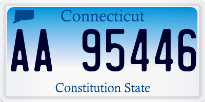 CT license plate AA95446