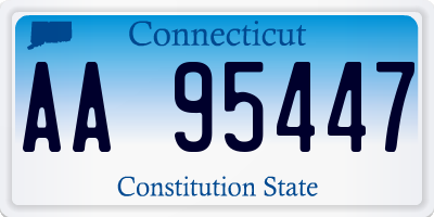 CT license plate AA95447