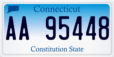 CT license plate AA95448