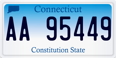 CT license plate AA95449