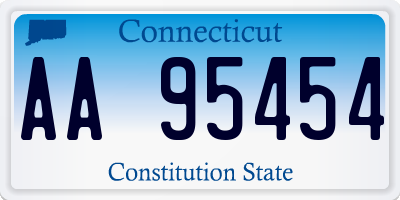 CT license plate AA95454