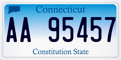 CT license plate AA95457