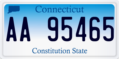 CT license plate AA95465