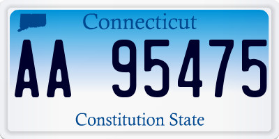 CT license plate AA95475