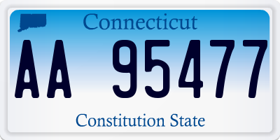 CT license plate AA95477