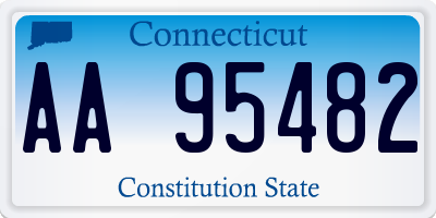 CT license plate AA95482