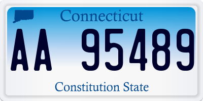 CT license plate AA95489