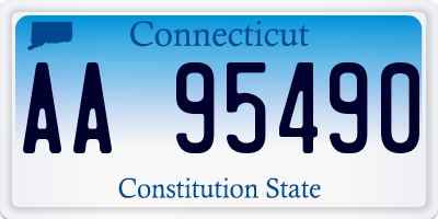 CT license plate AA95490