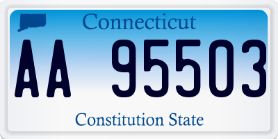 CT license plate AA95503