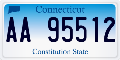 CT license plate AA95512