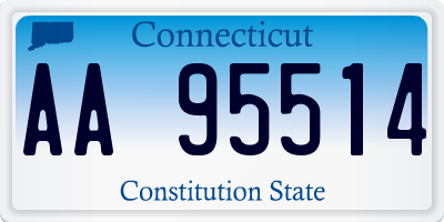 CT license plate AA95514