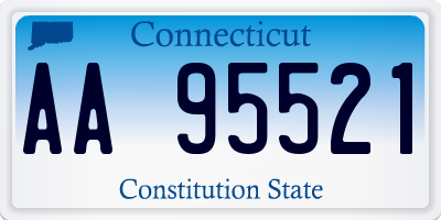 CT license plate AA95521