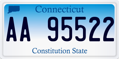 CT license plate AA95522