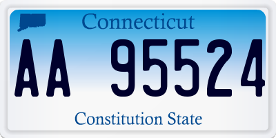 CT license plate AA95524