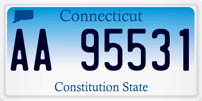 CT license plate AA95531