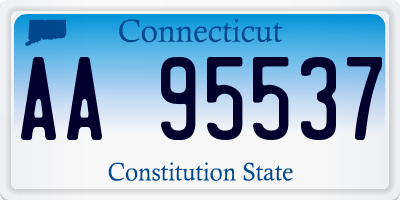 CT license plate AA95537