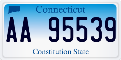 CT license plate AA95539