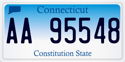 CT license plate AA95548