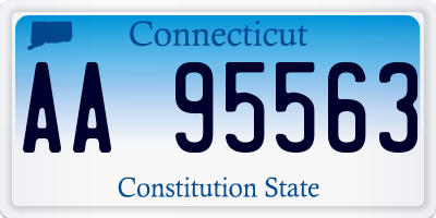 CT license plate AA95563