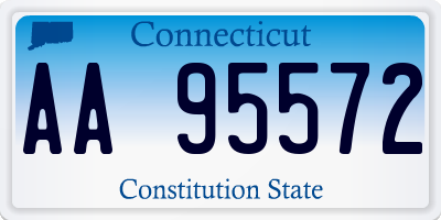 CT license plate AA95572