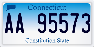 CT license plate AA95573