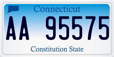 CT license plate AA95575