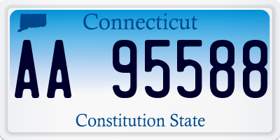 CT license plate AA95588