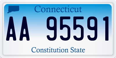 CT license plate AA95591