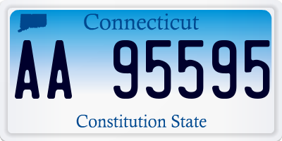 CT license plate AA95595