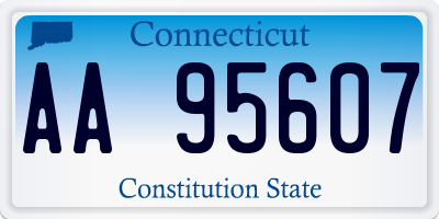 CT license plate AA95607