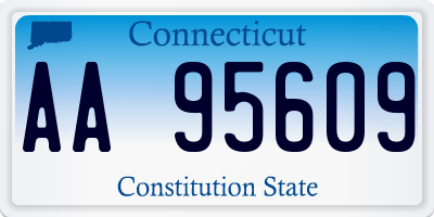 CT license plate AA95609