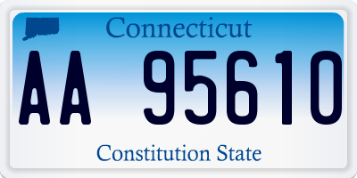 CT license plate AA95610