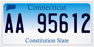 CT license plate AA95612