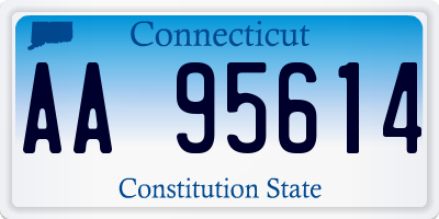 CT license plate AA95614