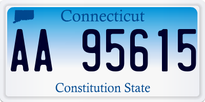 CT license plate AA95615